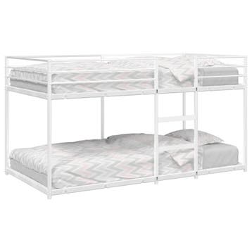 vidaXL Stapelbed zonder matras 90x190 cm staal wit, Verzenden, Nieuw