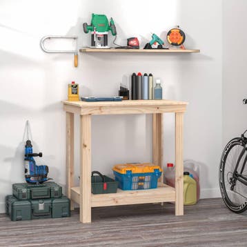 vidaXL Werkbank 80x50x80 cm massief grenenhout, Verzenden