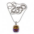 Zonder minimumprijs - Halsketting Zilver - Ametrine, Nieuw