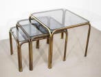 Set bijzettafels (3) - Messing, Glas