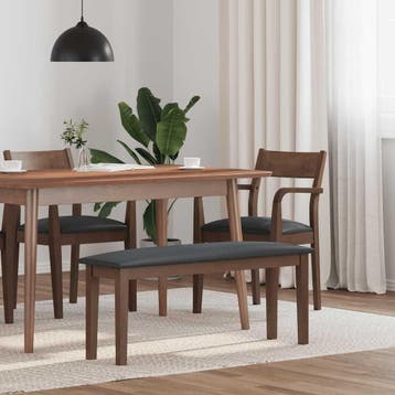 vidaXL Bank 110 cm massief hout rubber bruin, Huis en Inrichting, Verzenden, Nieuw