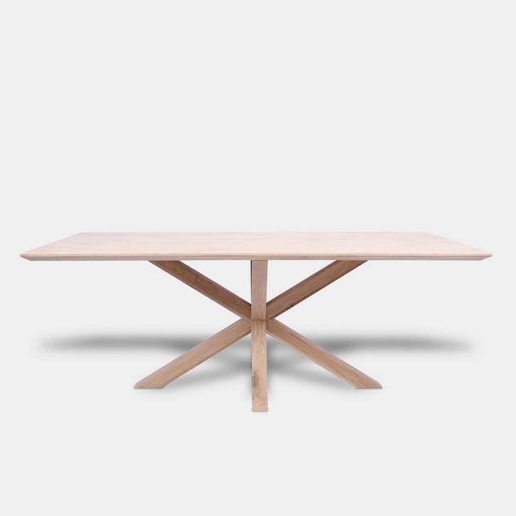 Tafel Rechthoekig Eikenhout  Matrix hout  140x90, Huis en Inrichting, Tafels | Eettafels