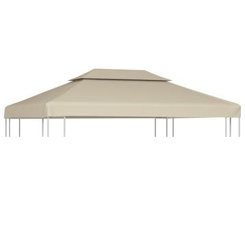 vidaXL Vervangend tentdoek prieel 310 g/m² 3x4 m beige, Verzenden