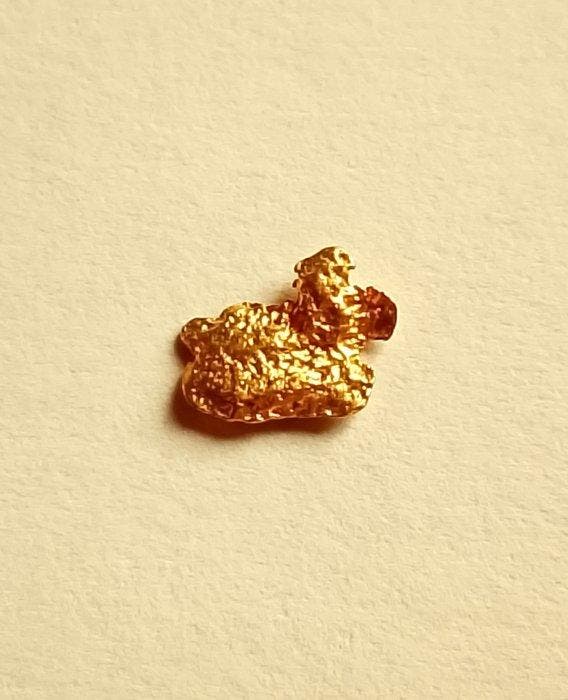 Goud Goud nugget- 0,14 g - (1), Verzamelen, Mineralen en Fossielen