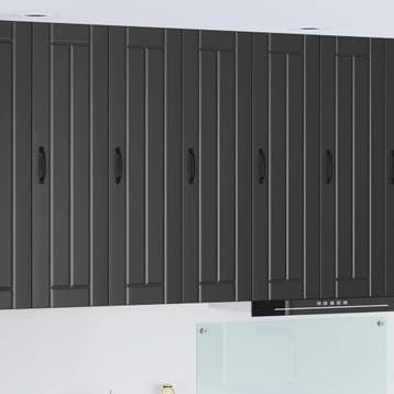 vidaXL Wandkast LUCCA Zwart 30 x 31 x 100 cm Bewerkt hout, Verzenden, Nieuw