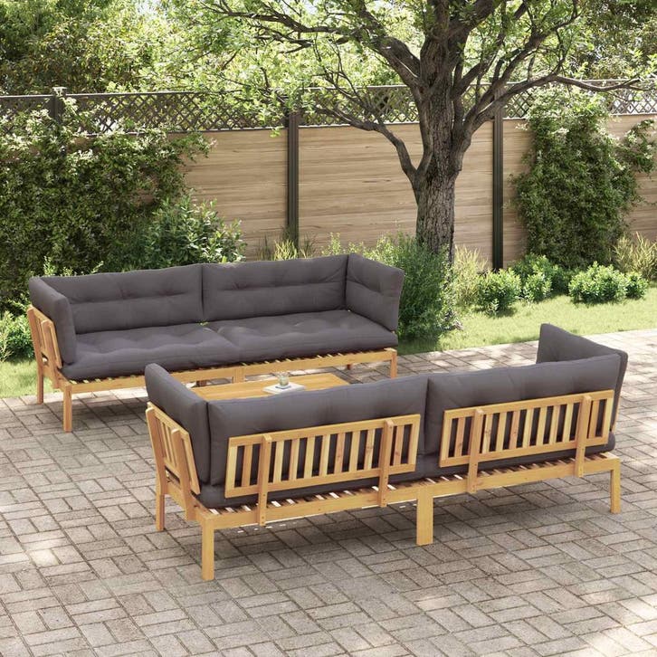 vidaXL 5 Stuk Tuinpallet Sofa Eenheden Massief Acacia Hout, Tuin en Terras, Tuinsets en Loungesets, Nieuw, Verzenden
