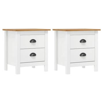Nachtkastjes 2st Wit -34% Retour deal! Weg = weg, Huis en Inrichting, Verzenden, Zo goed als nieuw, 45 tot 65 cm, Minder dan 55 cm