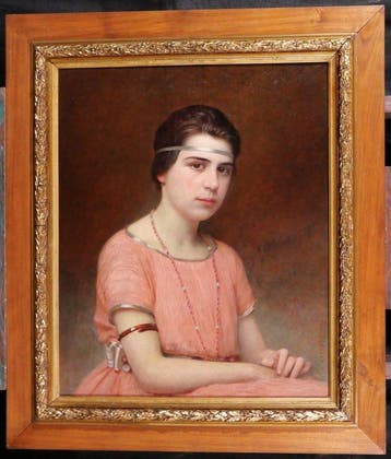 Auguste Raynaud (1854-1937) - Portrait of a young woman with