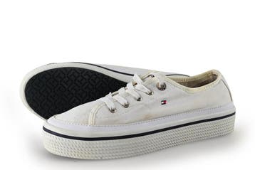 Tommy Hilfiger Sneakers in maat 39 Wit, Kleding | Dames, Verzenden, Wit, Zo goed als nieuw, Sneakers