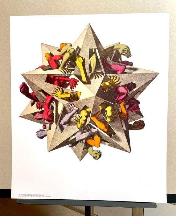 Escher (1898-1972) - Gravity (1952), Antiquités & Art, Curiosités & Brocante