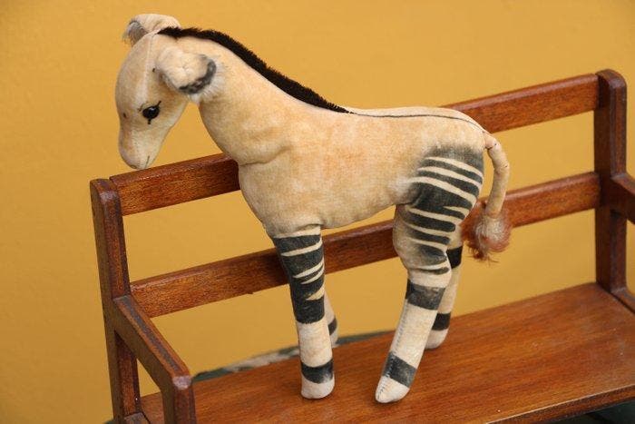 Steiff: Okapi, 1958, EAN 6428.0, zeldzaam - Teddybeer -, Antiek en Kunst, Antiek | Speelgoed