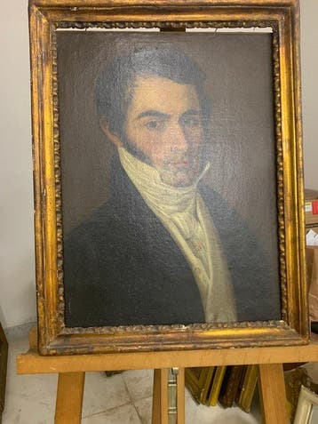 Italiaanse school (XIX) - Ritratto di uomo, Antiek en Kunst, Kunst | Schilderijen | Klassiek
