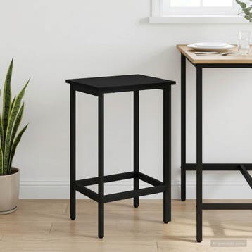 vidaXL Barkruk Zwart eiken 40 x 32 x 64 cm Bewerkt hout, Verzenden, Nieuw