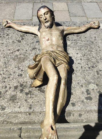 sculptuur, Corpus Christi - 50 cm - Hout, Antiek en Kunst
