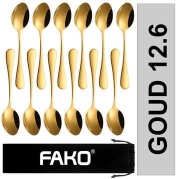 Fako Bijoux - Theelepel / Koffielepel Classic - 12cm - Goud, Verzenden