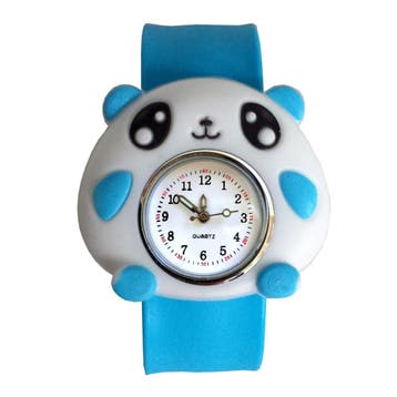 Fako - Kinderhorloge - Slap On - Panda - Blauw Wit, Handtassen en Accessoires, Horloges | Kinderen, Verzenden, Nieuw
