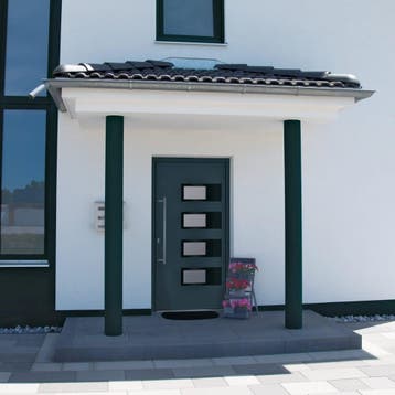 vidaXL Voordeur 110x210 cm aluminium en PVC antracietkleurig, Doe-het-zelf en Bouw, Verzenden, Nieuw