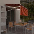vidaXL Luifel handmatig uittrekbaar gordijn LED 3x2,5 m, Verzenden