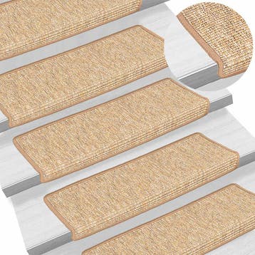 vidaXL Trapmatten 15 st 65x21x4 cm lichtbruin met, Verzenden, Nieuw
