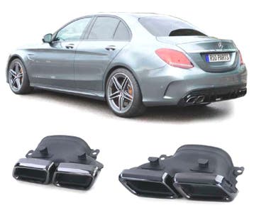 EMBOUT DÉCHAPPEMENT MERCEDES CLASSE C W205 14-18 LOOK C63 A, Verzenden