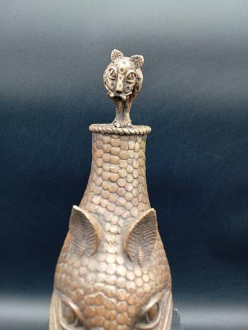 Tête léopard benin - Daoumé - Bénin (Sans prix de réserve)
