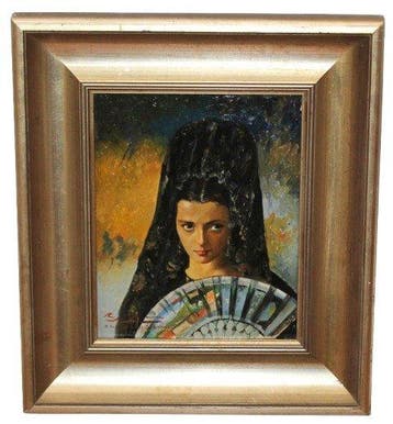 Rafael Jutglat Pujol (1889-1961) - Retrato de una Manola, Antiquités & Art