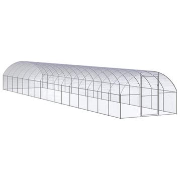 vidaXL Kippenren 3x16x2 m gegalvaniseerd staal, Verzenden