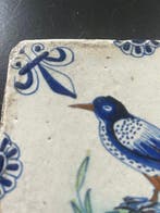 Antiek Tegel - Vogel - delft - Antiek - 1600-1650, Antiek en Kunst