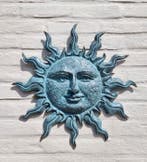 Beeldje - Zon - Wandsculptuur - Brons