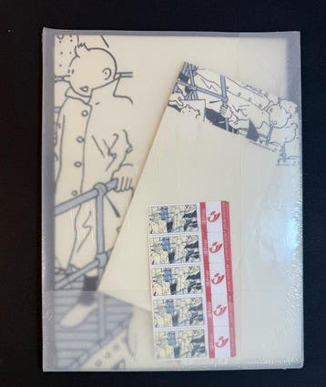 Hergé - 2 Set décriture - Tintin - Le Lotus Bleu - 2X sets