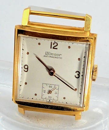Winsor Swiss - Stahl/Gold Armbanduhr - Quadratform - Kaliber, Nieuw