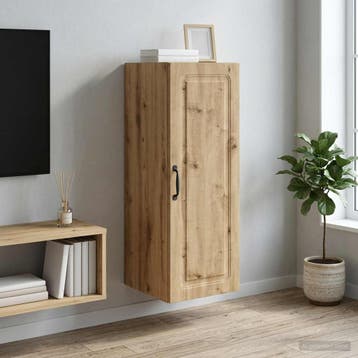 vidaXL Wandkast 33 x 34,5 x 90 cm Bewerkt hout Artisanaal, Huis en Inrichting, Kasten | Overige, Verzenden, Nieuw