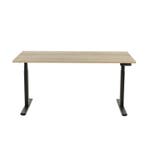 Zit-sta elektrisch bureau zwart, Natuur eiken blad, 160x80, Huis en Inrichting, Elektrisch, Nieuw