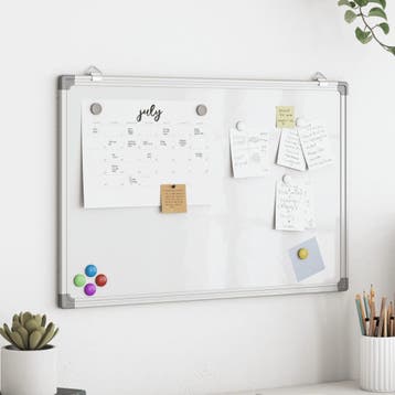 vidaXL Whiteboard magnetisch 60x40x1,7 cm aluminium, Verzenden
