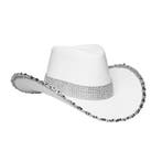 Wit Cowboyhoed Glitters, Verzenden, Nieuw