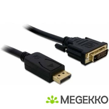 Delock 82591 Kabel DisplayPort 1.2 male > DVI 24+1 male, Computers en Software, Verzenden, Nieuw