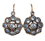 Zonder minimumprijs - Oorbellen - 9 kt. Roségoud, Zilver