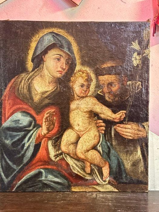 Italiaanse school (XVII) - Madonna con Bambino, Antiquités & Art, Art | Peinture | Classique