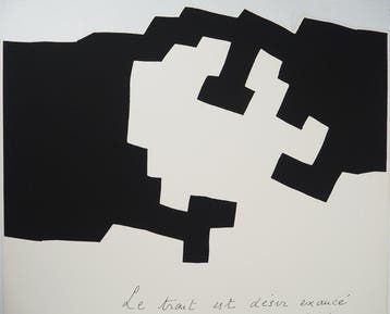 Eduardo Chillida (1924-2002) - Désir : Composition en noir, Antiek en Kunst