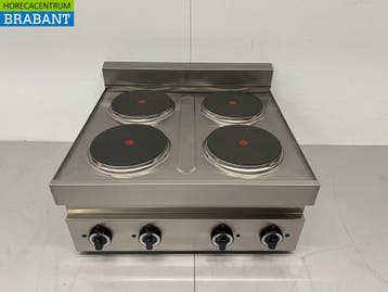 RVS  4 pits elektrisch fornuis kookplaat 650 Series 70 cm, Ophalen of Verzenden, Nieuw in verpakking
