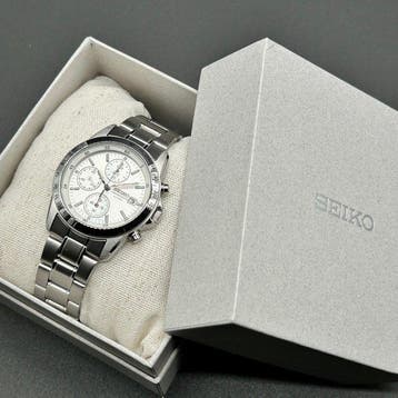 Seiko - Chronograph - Quartz - White Dial - Zonder