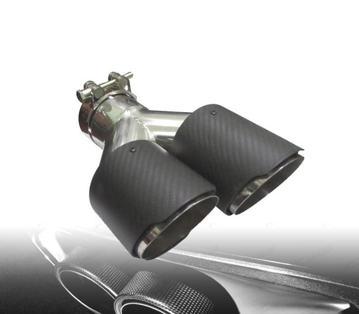 EMBOUT DÉCHAPPEMENT CARBONE DOUBLE GAUCHE, Autos : Pièces & Accessoires, Systèmes d'échappement, Envoi