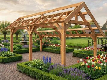 Veiling - Traditionele Douglas kapschuur 1560x360x325 cm, Jardin & Terrasse, Verrières
