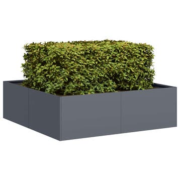vidaXL Plantenbak 100x100x30 cm staal antracietkleurig, Verzenden