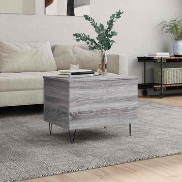 vidaXL Salontafel 60x44,5x45 cm bewerkt hout grijs sonoma, Verzenden