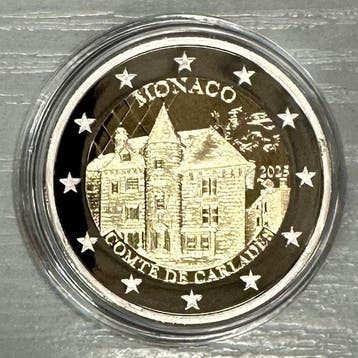 Monaco. 2 Euro 2025 Comté de Carladès Proof, Postzegels en Munten