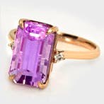 Bague - 14 carats Or rose, IGI 7,21 ct Intense rose violacé, Nieuw