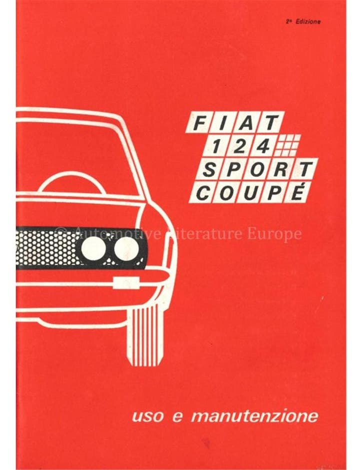 1971 FIAT 124 SPORT COUPE INSTRUCTIEBOEKJE ITALIAANS, Autos : Divers, Modes d'emploi & Notices d'utilisation, Enlèvement ou Envoi