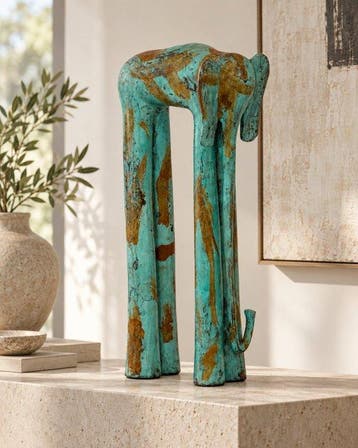 Abdoulaye Derme - sculptuur, Eléphant Le géant des rêves -