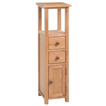 vidaXL Hoekkast 26x26x94 cm massief eikenhout, Verzenden, Nieuw